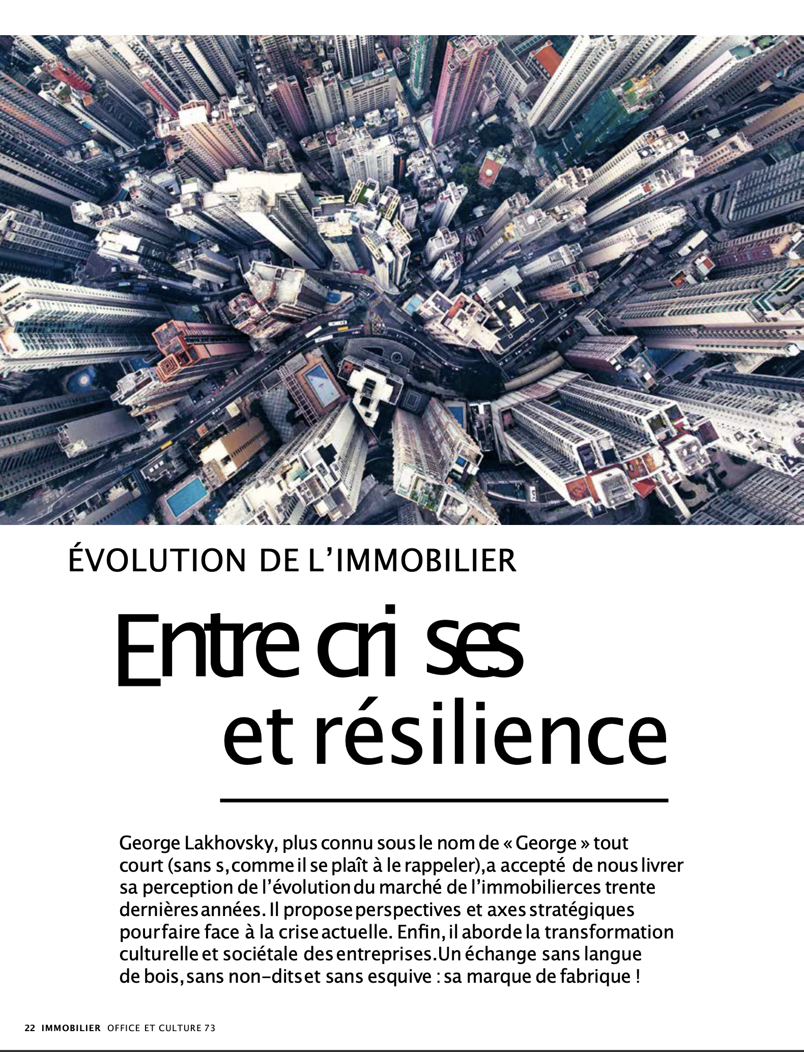 ITW – OFFICE ET CULTURE – n° 73